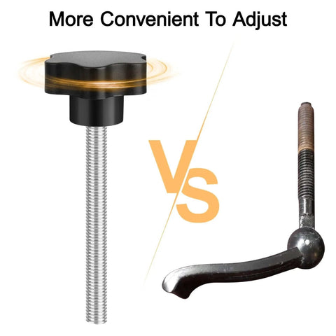 Comparison of 100MM Clamp Screw Bolt for Thrustmaster T80 T100 T150 T300 T500 TMX TS-PC with another bolt, highlighting adjustability