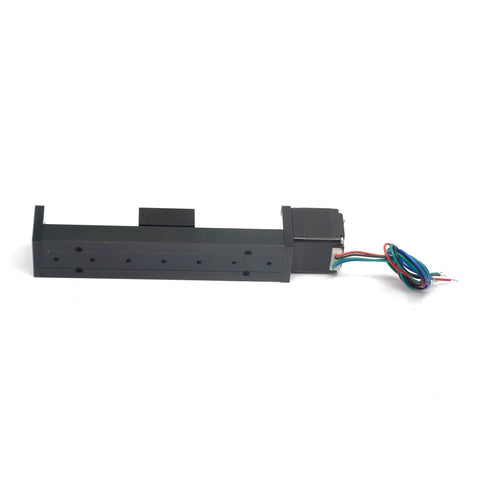 Befenybay 100mm mini linear rail with lead screw and NEMA11 motor, black aluminum actuator with multi-colored wires