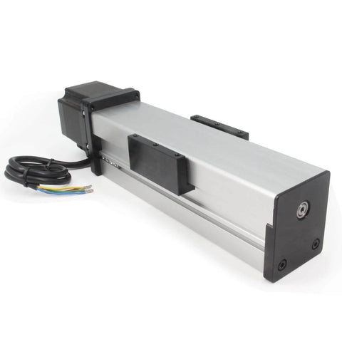 100mm Length Travel Fully Enclosed Linear Stage Actuator with Square Linear Rails Ballscrew SFU1605 and NEMA23 Stepper Motor