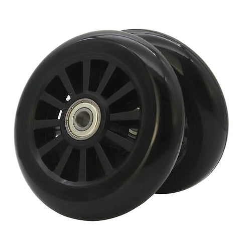 100mm Scooter Replacement Wheels Pair with Plastic Core and Ball Bearings, black wheels suitable for Razor Lucky Envy Vokul scooters