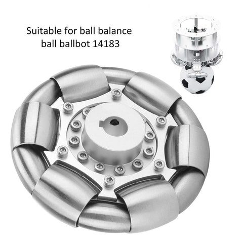 VGEBY RC omnidirectional Wheels, 100mm stainless steel rollers for Ball Balance Ballbot 14183 car model accessory