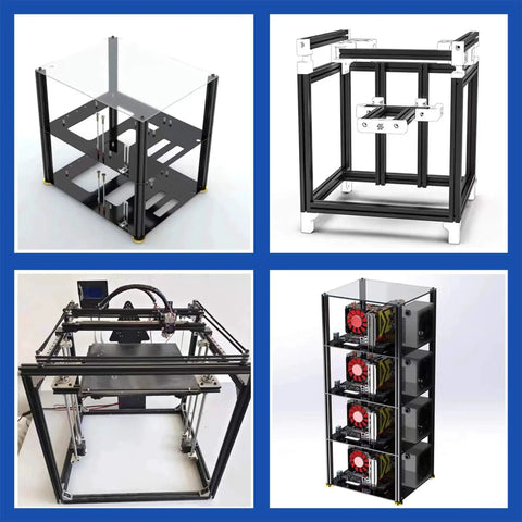 1010 Series 1x1 Inch T Slot Aluminum Extrusion Black Anodized frames for CNC DIY builds