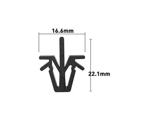 10.2mm Hole Push-in Plastic Rivet Sheet Metal Plugs size 22.1mm clip long, Type Bumper Fasteners Clips Nylon Push 10.2x22.1mm