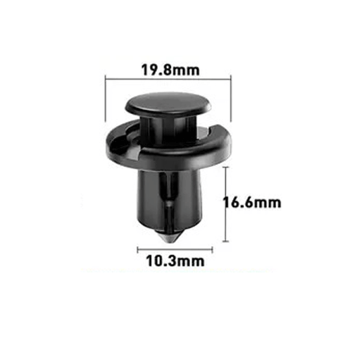 10.3mm Hole Push-in Plastic Rivet Sheet Metal Plugs size 16.6mm clip long, Bumper Type Fasteners Clips Nylon Push 10.3x16.6mm