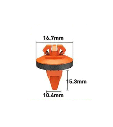 10.4mm Hole Push-in Plastic Rivet Sheet Metal Plugs size 15.3mm long Bumper Type Fasteners Clips Nylon Push 10.4x15.3mm