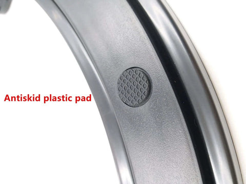 Close-up of antiskid plastic pad on 10 Inch Heavy Duty Lazy Susan Hardware Plastic Rotating Turntable Bearing with Steel Ball Bearings.
