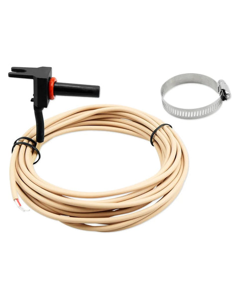 ULXIOM GLX-PC-12-KIT 10K thermistor temperature sensor with 15 ft beige cable and stainless steel hose clamp