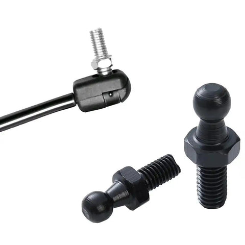 10mm Ball Studs M8 Ball Screws For Gas Struts, zinc plated, steel, black finish, showing ball joints and threaded bolts, pack of 4.
