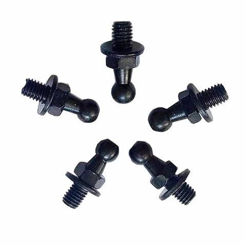10mm Ball Studs M8 Ball Screws For Gas Struts Lift Supports, zinc plated, black finish, set of 4, corrosion resistant hardware.