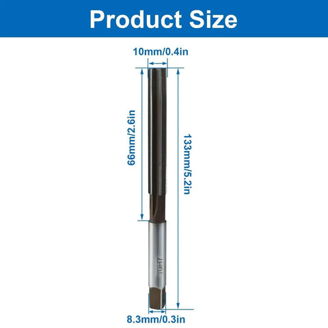 10Mm H7 Hand Reamer Tool With Six Straight Flutes For Precision Hole Finishing In Metal And Woodworking Projects Pro Grade Quality