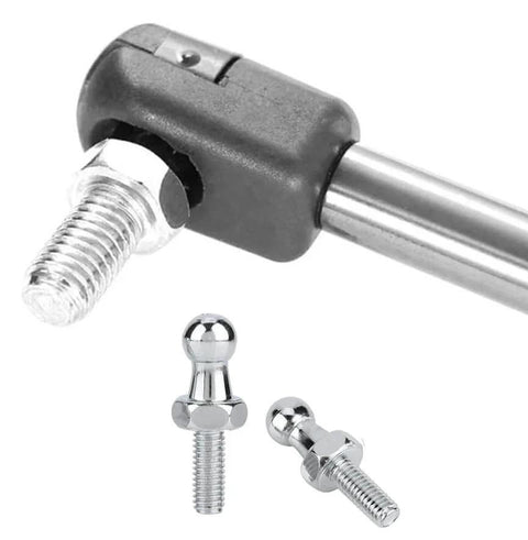 10mm M6 Ball Studs with Hardware Nuts Washers -M6 Ball Stud 6mm Female Thread x 1/2" Long Shank installed on strut