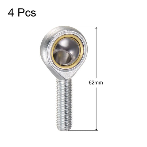 10mm M10x1.5 Right Hand Rod End Bearing With Self Lubricating Joint Includes Jam Nut Four Pack SA10TK POSA10 Steel Ball End