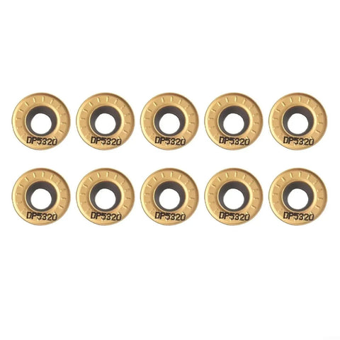 10 Pcs RPMT1204 M C DP5320 Carbide Round Milling Inserts for High Speed CNC Milling Indexable Toolholding Replacement