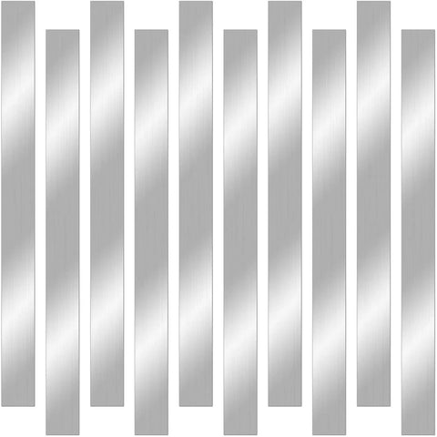 10 Pcs 304 Stainless Steel Strips 12 Inch By 1 Inch 0.02 Inch Thick Brushed Gap Filler Trim Strip Shim Stock For Kitchen Gap Filling DIY Craft Making
