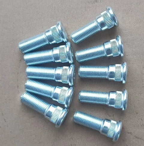 10PCS Bolts 610-109 1/2-20 Serrated Wheel Stud - .625 in. Knurl, 1-5/8 in. Length Replacement for 1964-1973 Jeep DJ, 1949-1983 Ford