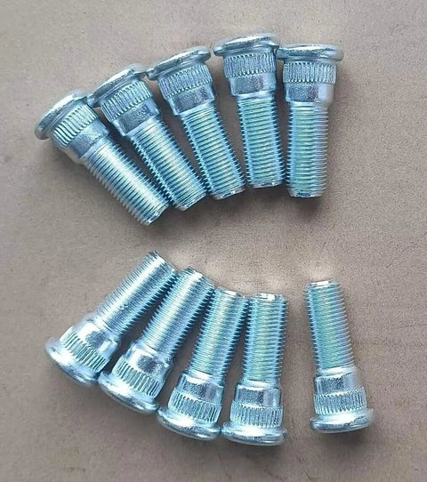 10PCS Bolts 610-109 1/2-20 Serrated Wheel Stud - .625 in. Knurl, 1-5/8 in. Length Replacement for 1964-1973 Jeep DJ