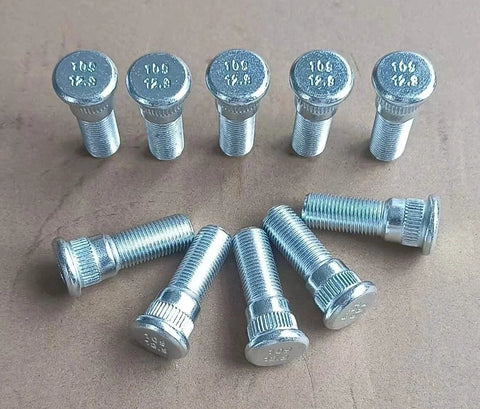 10PCS Bolts 610-109 1/2-20 Serrated Wheel Stud - .625 in. Knurl, 1-5/8 in. Length Replacement for 1964-1973 Jeep DJ and more