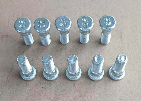 10PCS Bolts 610-109 1/2-20 Serrated Wheel Stud - .625 in. Knurl, 1-5/8 in. Length Replacement displayed on surface
