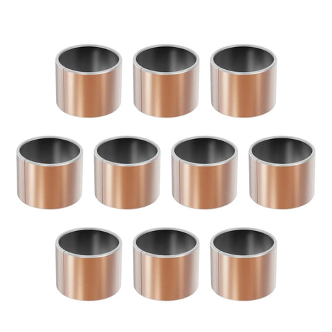 10 Pcs Sleeve Bearings Set For Industrial Machinery And Sliding Parts, 18mm Bore, 20mm OD, Bronze Bushings, Image showing all 10 pieces.