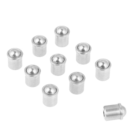 10pcs Stainless Steel Ball Plunger Set, Spring Loaded Detent Ball Inserts M6 Tool Kit Accessories for Indexing, Positioning, Locking