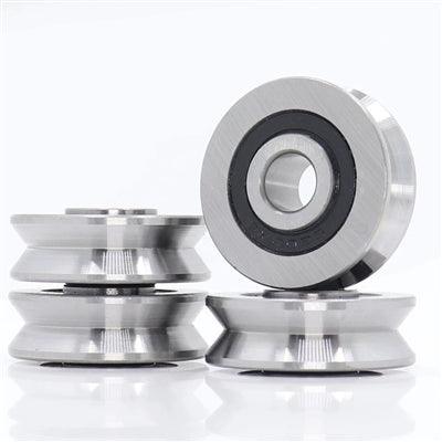 10x37x12/14mm V Groove Track Roller Bearing With Extended Inner 2mm - VXB Ball Bearings