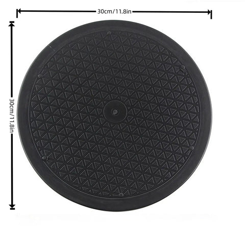 Top view of 11.8 Inch Heavy Duty 360 Degree Rotating Swivel Stand With Steel Ball Bearings for Lazy Susan TV monitor and flowerpot.