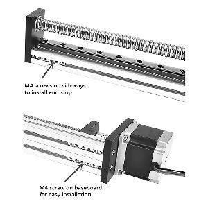 11" inch Actuator NEMA 23 CNC Ballscrew Linear Motion Slide Rail Table with a Motor - VXB Ball Bearings