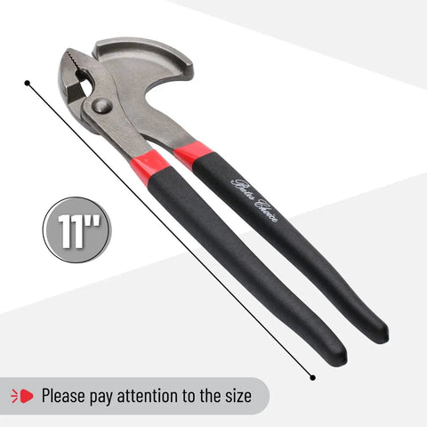11 Inch Cats Paw Nail Puller Tool For Easy Nail Removal With High Carbon Steel Construction And Soft Grip Pliers