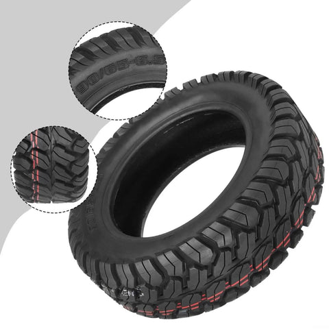 11 Inch Vacuum Tire 90/65-6.5 with grippy tread for Ultra and Zero11X electric scooters, deformation-resistant durable rubber.