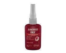 263 Threadlocker Red Liquid 50 ML Bottle, High-Strength Metal Sealant for Automotive and Machinery visible on white background.