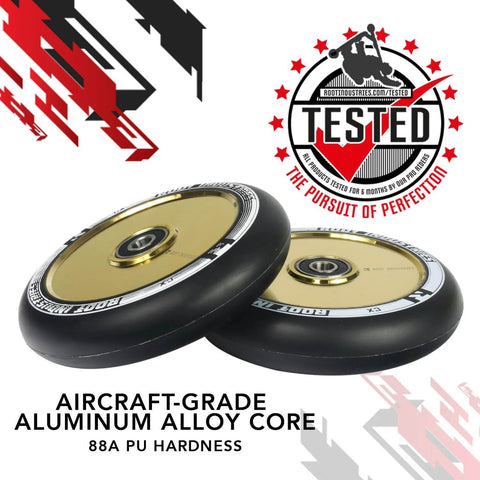 110mm AIR Scooter Wheels Black Gold Lightweight Durable Pro Scooter Wheels Designed for Smooth Control Easy Installation and Stable Trick Performance