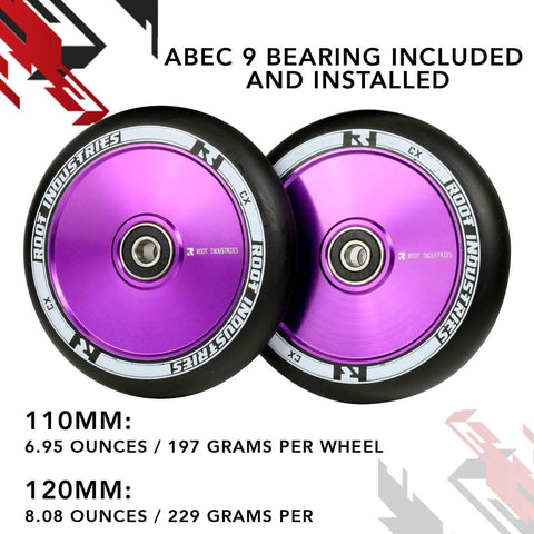 110mm AIR Scooter Wheels Black Purple Lightweight Durable Pro Scooter Wheels Designed for Smooth Control Easy Installation