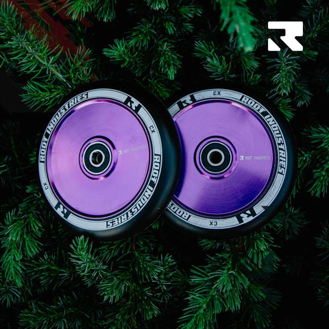110mm AIR Scooter Wheels Black Purple Lightweight Durable Pro Scooter Wheels Designed for Smooth Control Easy Installation and Stable Trick Performance