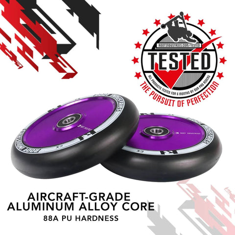 110mm AIR Scooter Wheels Black Purple Lightweight Durable Pro Scooter Wheels Designed for Smooth Control Easy Installation