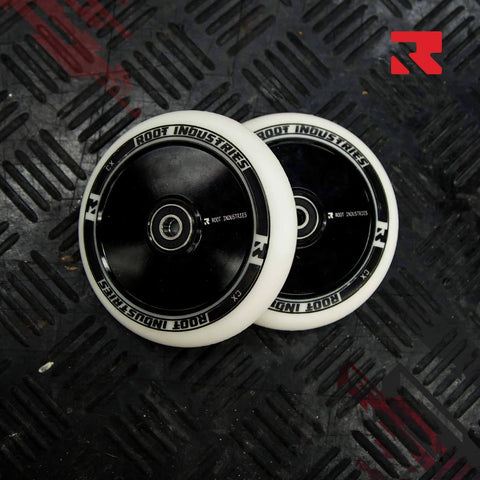 110mm AIR Scooter Wheels White Black Lightweight Durable Pro Scooter Wheels Built for Smooth Control Easy Installation