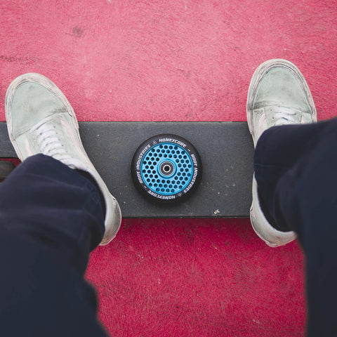 110mm Pro Scooter Wheels Black Blue Lightweight Durable Design for Smooth Control Easy Installation on a scooter deck