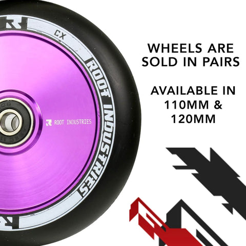 110mm AIR Scooter Wheels Black Purple Lightweight Durable Pro Scooter Wheels Designed for Smooth Control Easy Installation