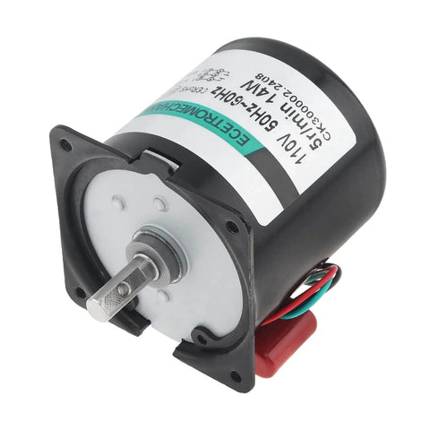 2.5RPM Synchronous Gear Motor, AC Motors 110V 60KTYZ CW/CCW High Torque Permanent Magnet Micro Electric Motor front view