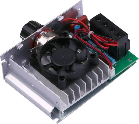 110V 10000W SCR Electronic Voltage Regulator And Motor Speed Controller With Thermostat Governor, Heavy Duty Dimmer, Aluminum Case