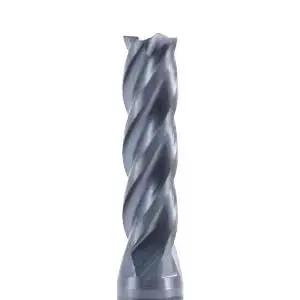 Close-up view of 5/32 Inch Carbide End Mill Set With AlTiN Coating For Alloy And Hardened Steels, 4 Flute Micro Grain Bits, 3/16 Inch Shank