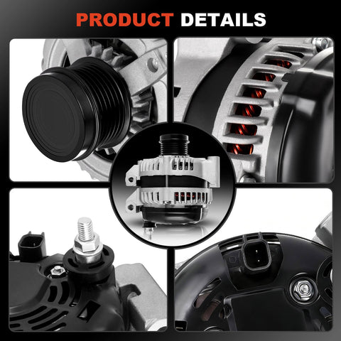 Close-up details of 11570 Alternator Replacement For Grand Caravan 2011-2020, Journey 2011-2019, Avenger 2011-2014, auto part