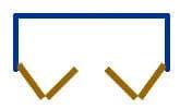 Illustration of Heavy Duty Bifold Track And Hardware Kit For 60 Inch 4-Door System showing top-mounted track with door angle.