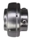 Side view of 1 Inch Stainless Steel Insert Bearing With Locking Set Screws MUC205-16 SUC205-16, 52mm wide outer race.