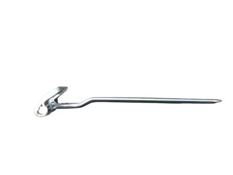 Side view of Fold Down Strap Reverse Hinge For Cargo Enclosed Utility Semi Trailers With Tuck Under Design 12 Inch Long zinc-plated steel