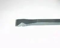 Heavy Duty Duct Slicer For Metal Ducting With Beveled Edge Notch, steel shaft close-up