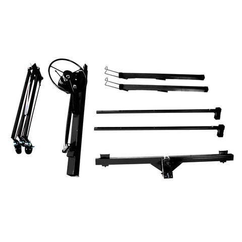 Components of a ✝️ 11FT Drywall Lift Panel Hoist Jack Lifter, 150LBS Heavy Duty Sheetrock Lift, Rolling Caster Wheels, Lockable Construction Tools