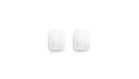 Alarm Contact Sensor Two Pack Second Gen for Doors and Windows with Instant Mobile Alerts approximately three year battery life.