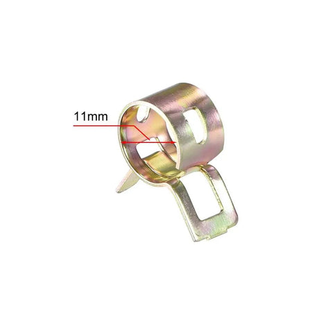 11mm Spring Band Hose Clamp for fuel lines and silicone vacuum hoses, low pressure air clip with seven sixteenth inch inner diameter