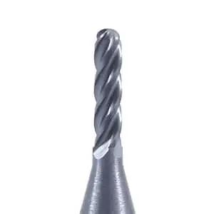 Ball Nose End Mill Cutter 0.0625 Inch Diameter, 0.125 Inch Shank, 4 Flute Micro Grain Carbide CNC Router Bit, AlTiN Coated