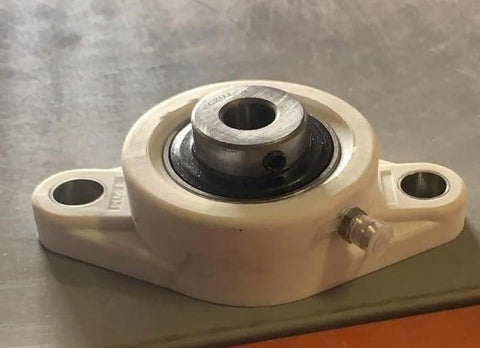 1/2" Bearing PUCFL201-8 + 2-Bolt Flanged Plastic Housing Mounted Bearing